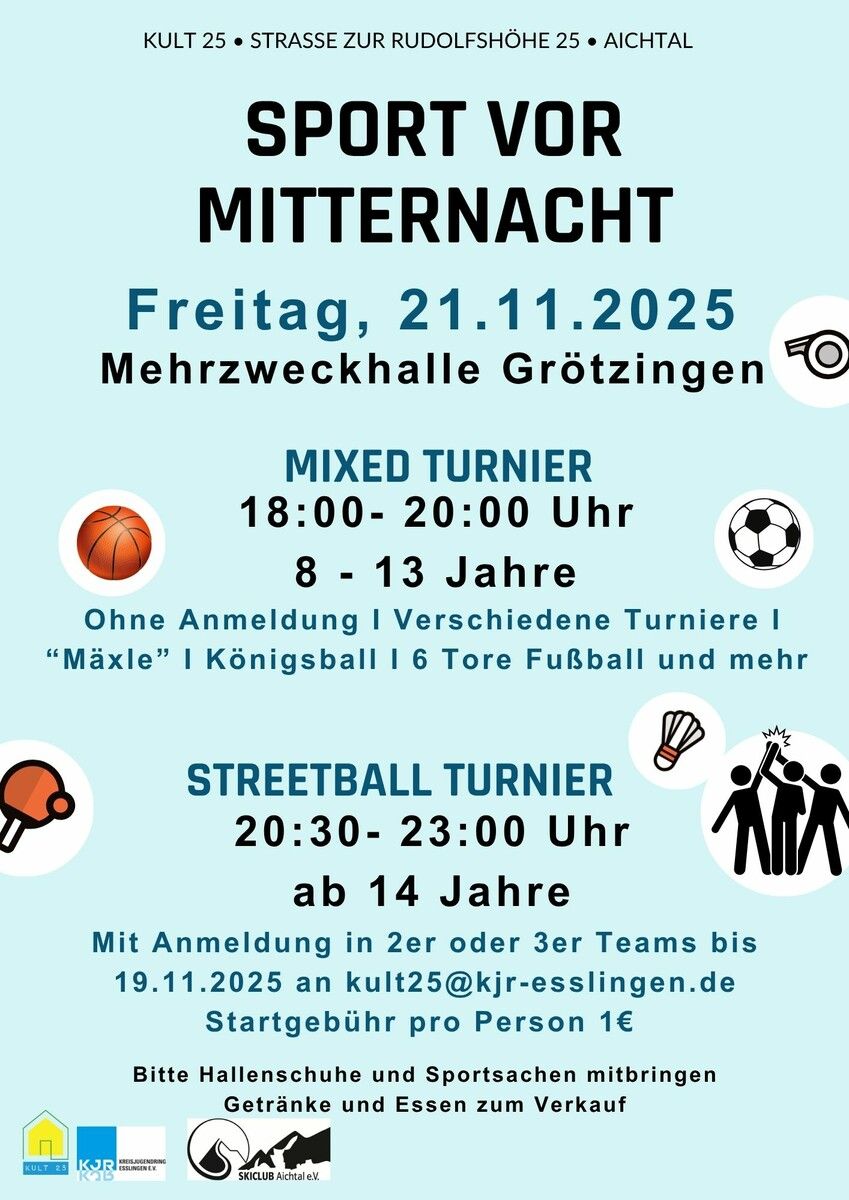 Plakat Sport vor Mitternacht